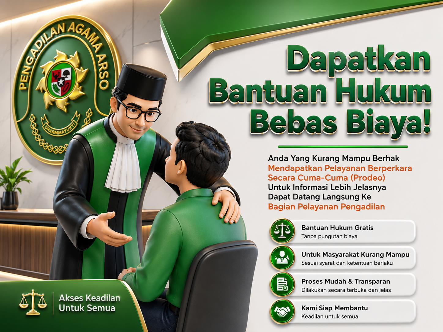 Pembebasan Biaya Perkara Bagi Masyarakat Kurang Mampu